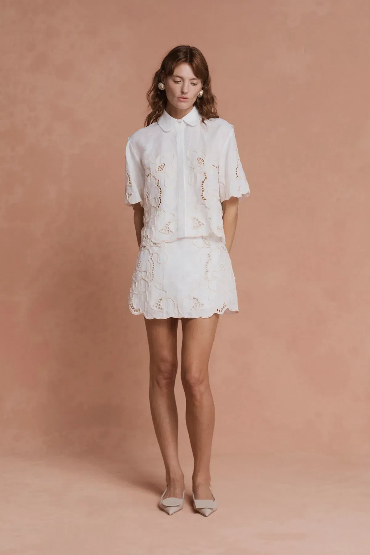 Lovaan Milicent Skirt White Size 14 - Image 1