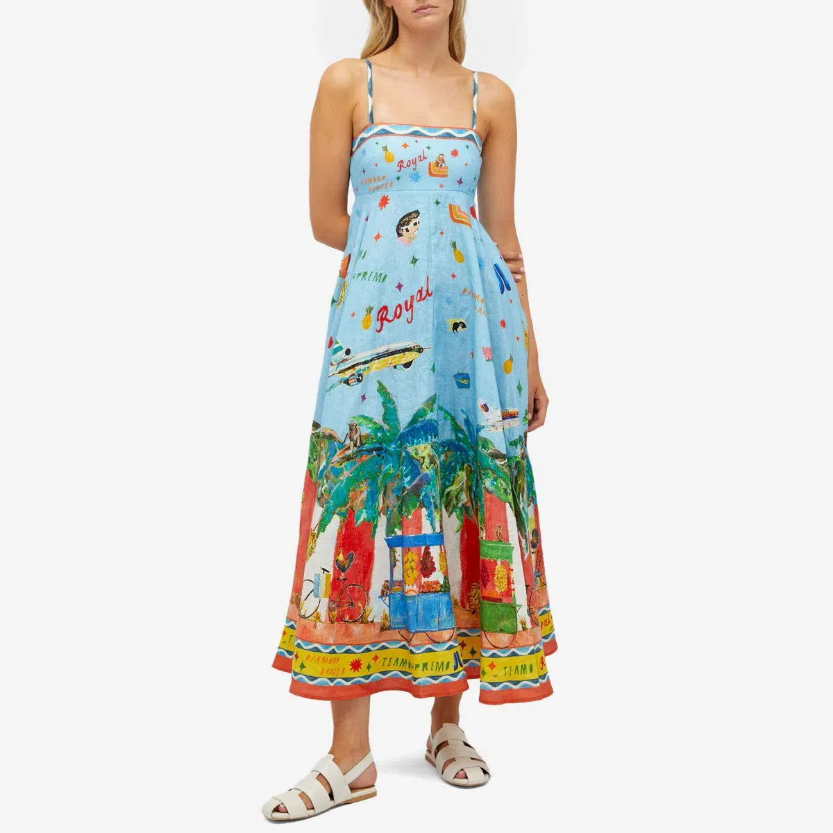 ALEMAIS All Aboard Midi Sundress Size 10 AU - Image 10