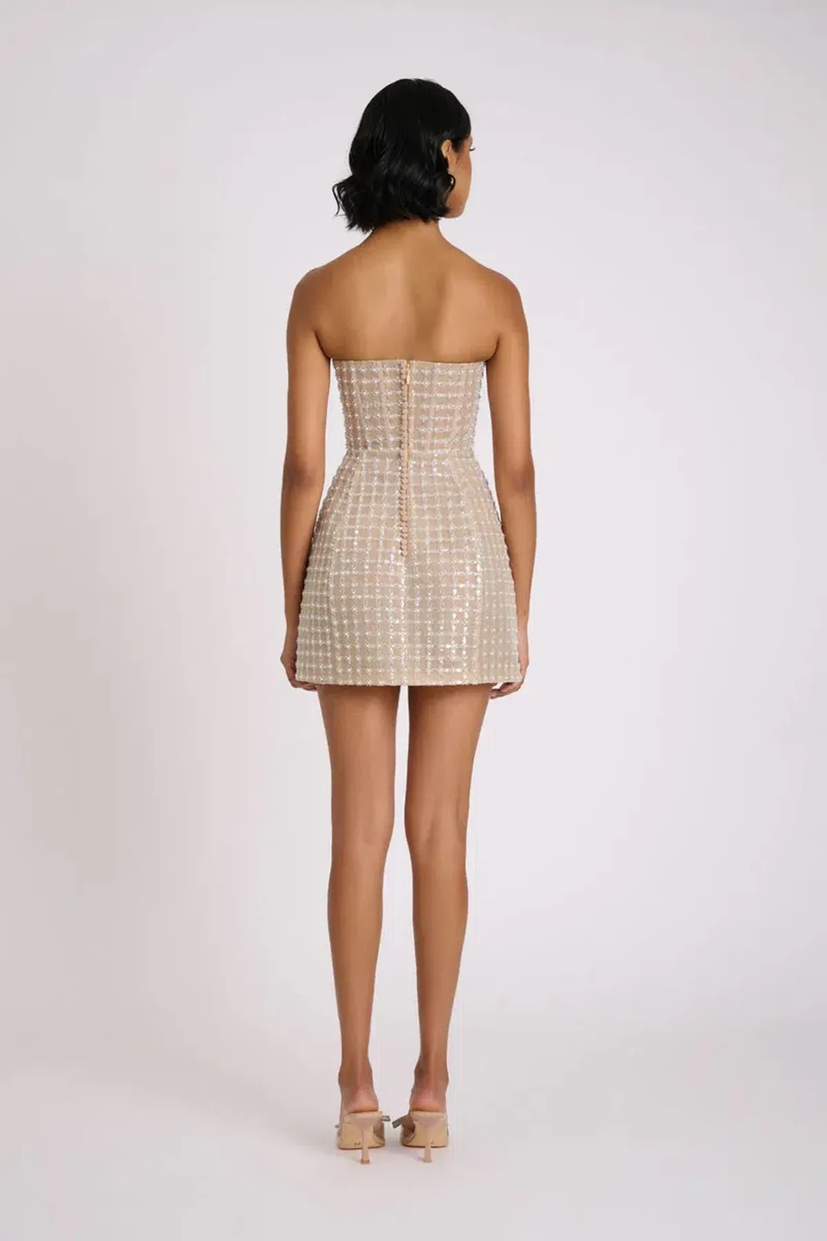 ELIYA THE LABEL Serafina Dress XS Silver Nude - Image 3