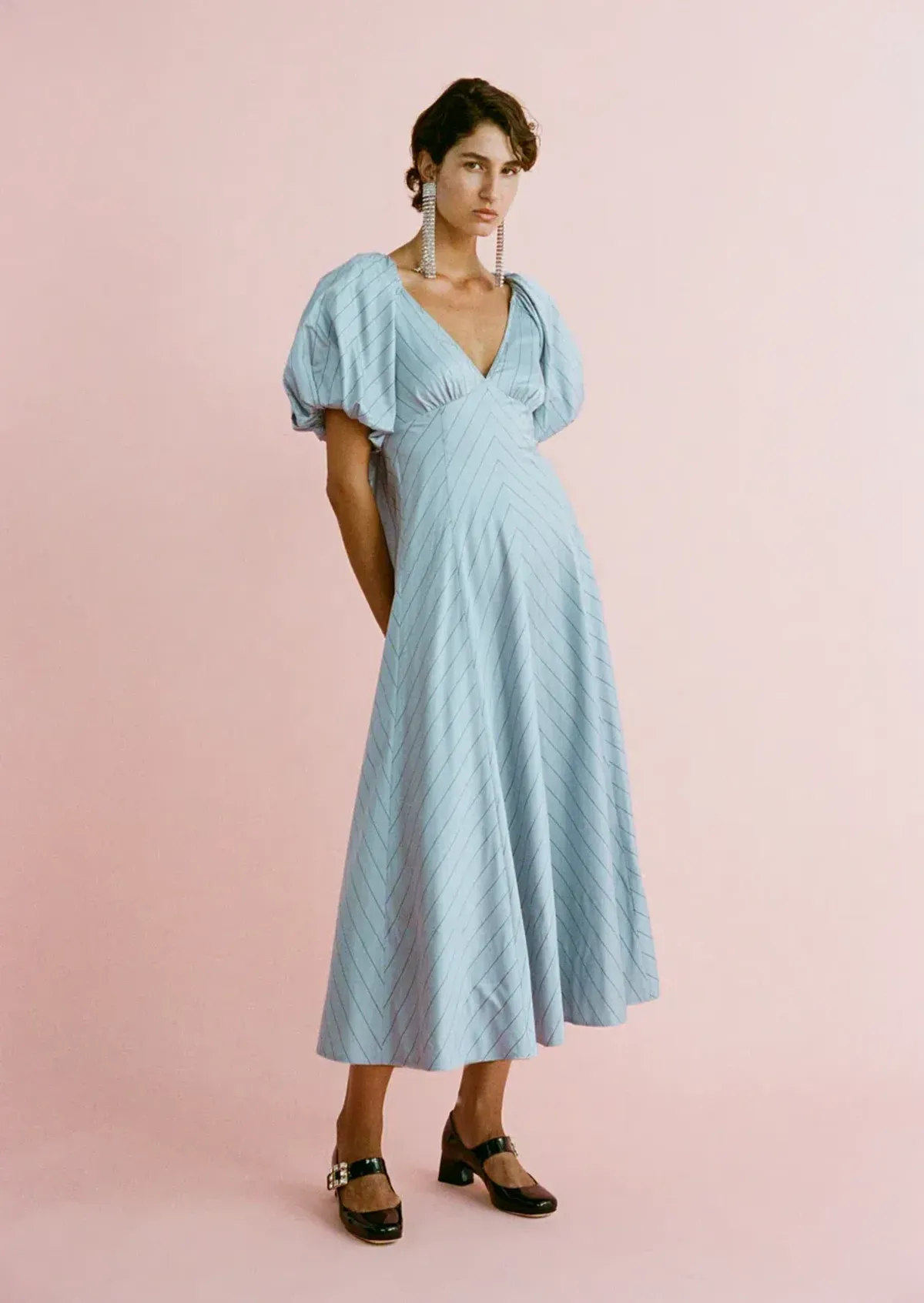 Lovaan Tess Dress Blueberry Stripe Size 10 - Image 1