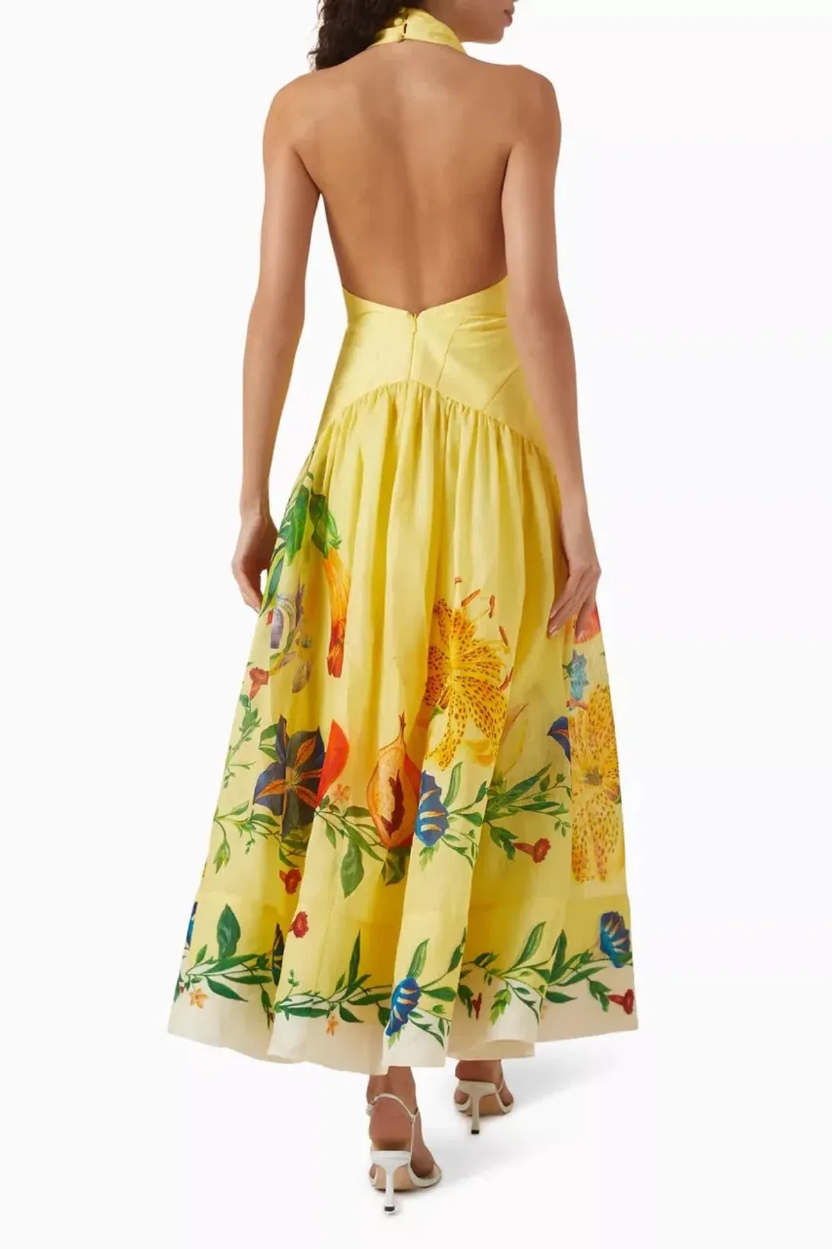 Alemais Dahlia Halter Maxi Gown Yellow Size AU 10 - Image 11