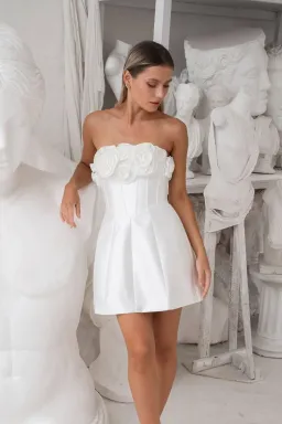 Eliya The Label Tehanni Mini Dress White Size XS / 6 for rent on The Volte - image 2