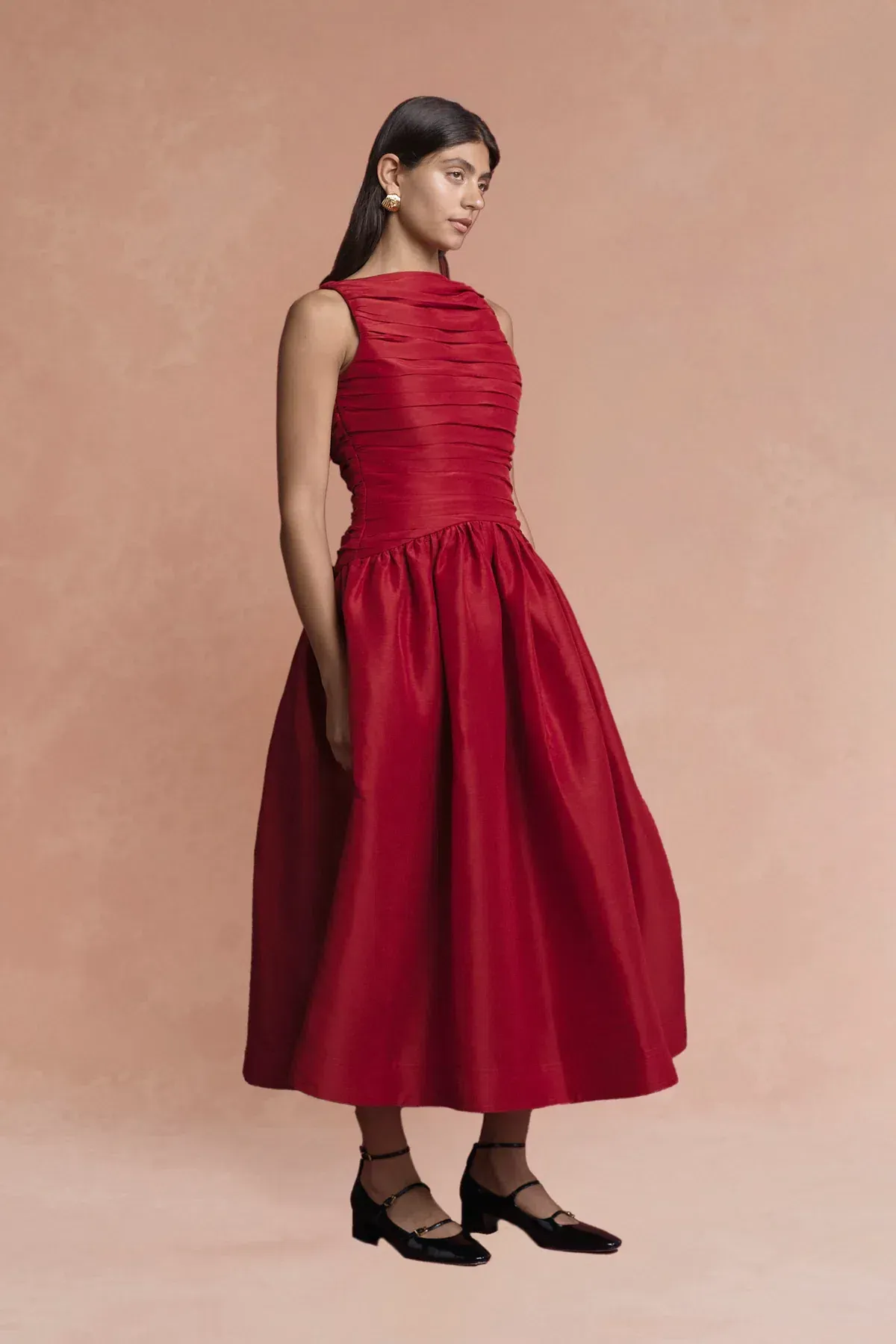 Lovaan Val Midi Dress Ruby Size 10 - Image 2