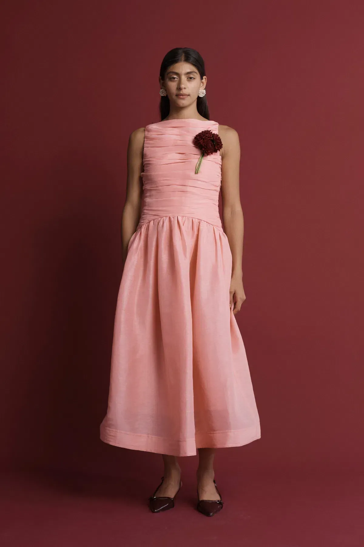 Lovaan Val Dress Sherbert Pink Size 10 - Image 1