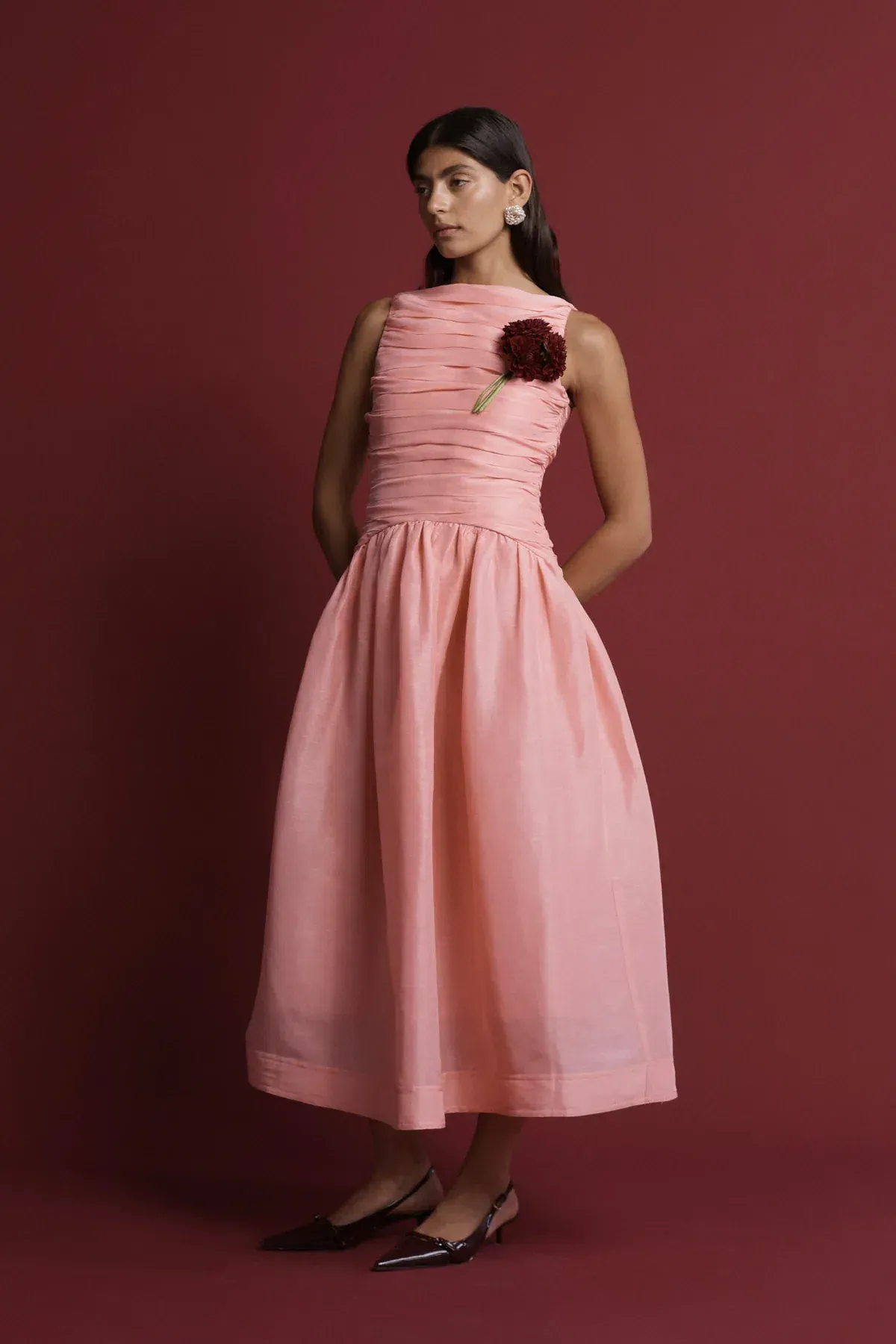 Lovaan Val Dress Sherbert Pink Size 14 - Image 3