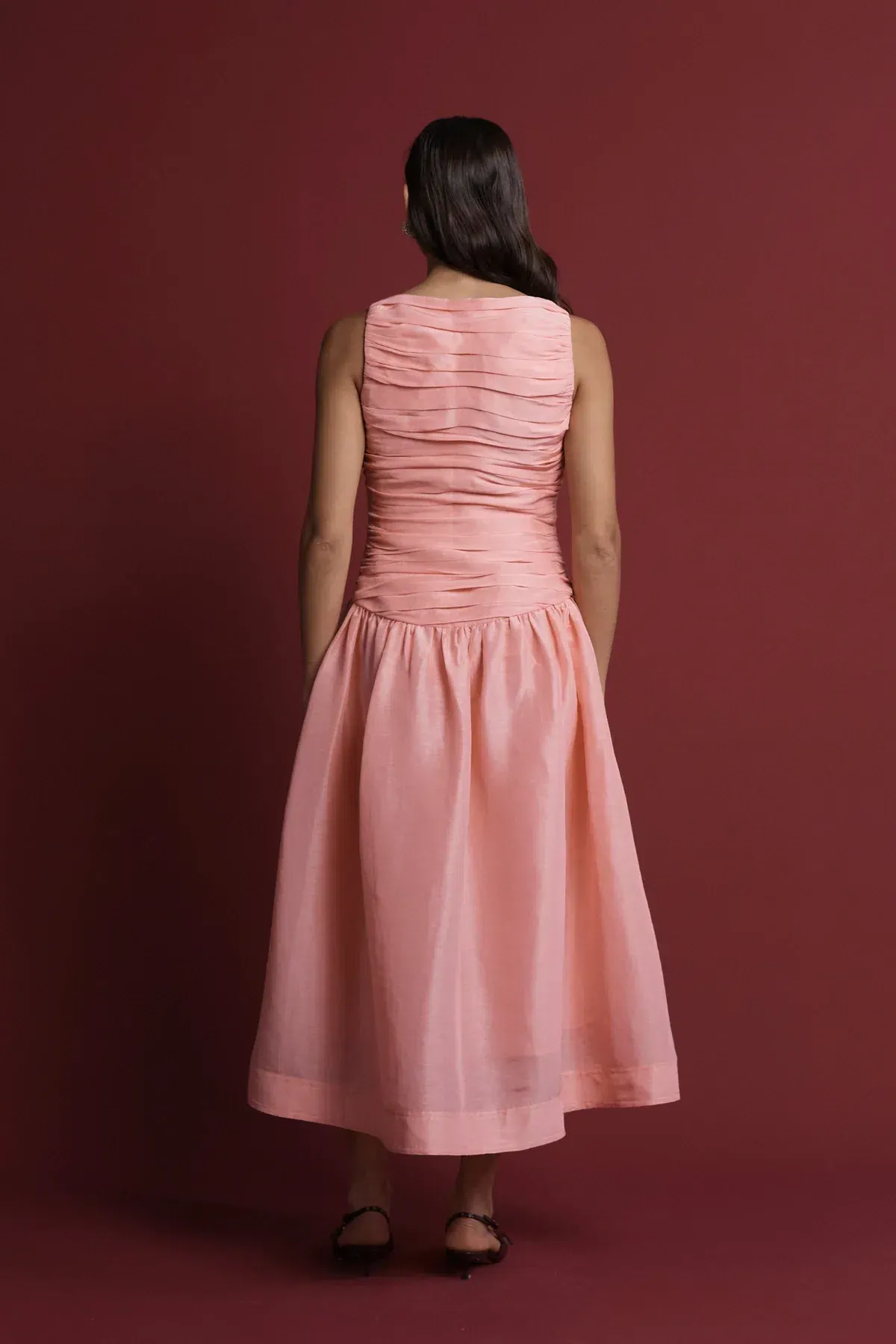 Lovaan Val Dress Sherbert Pink Size 14 - Image 2