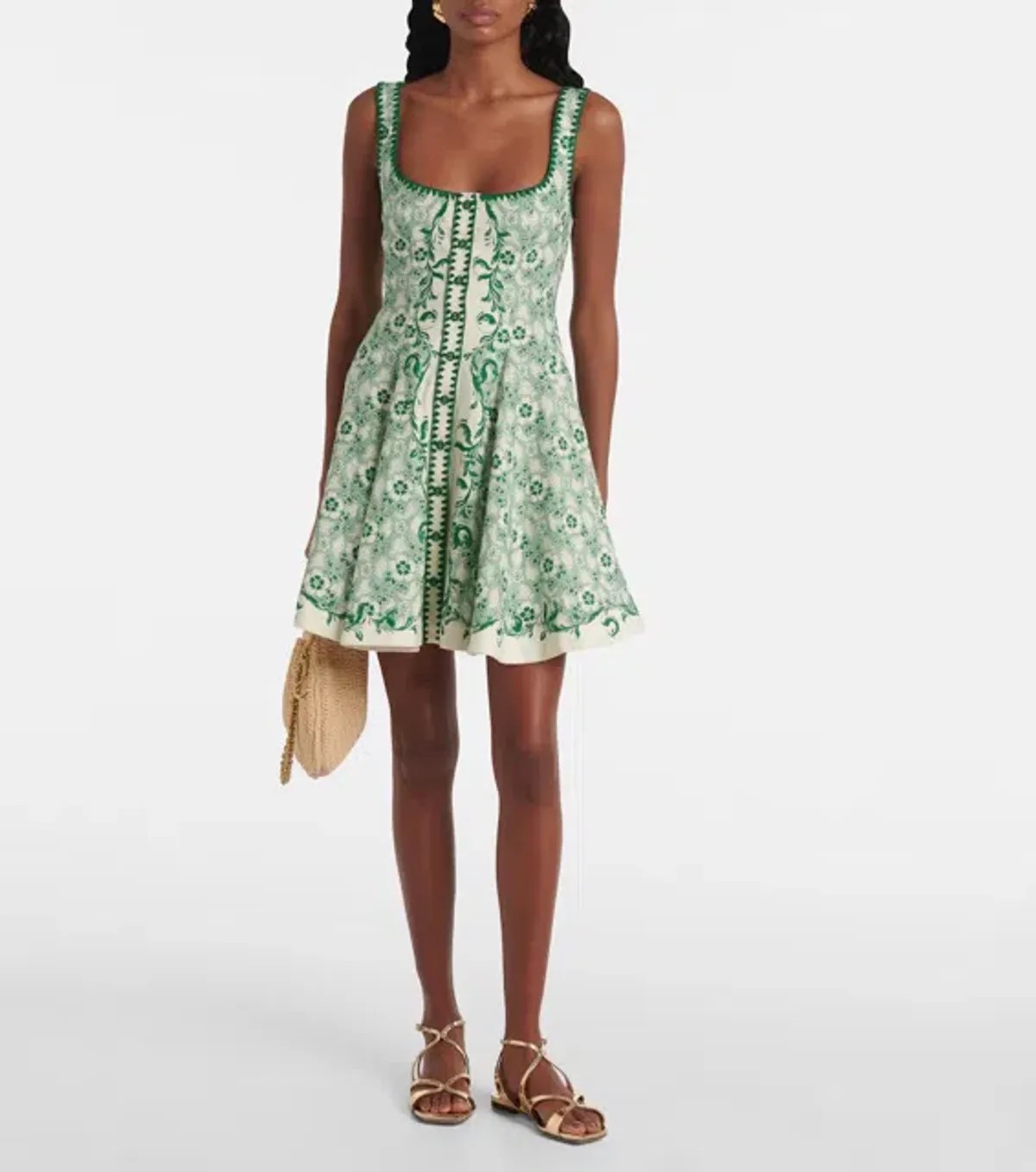 ALEMAIS Airlie Mini Dress Exclusive Olive Size 8 AU - Image 1