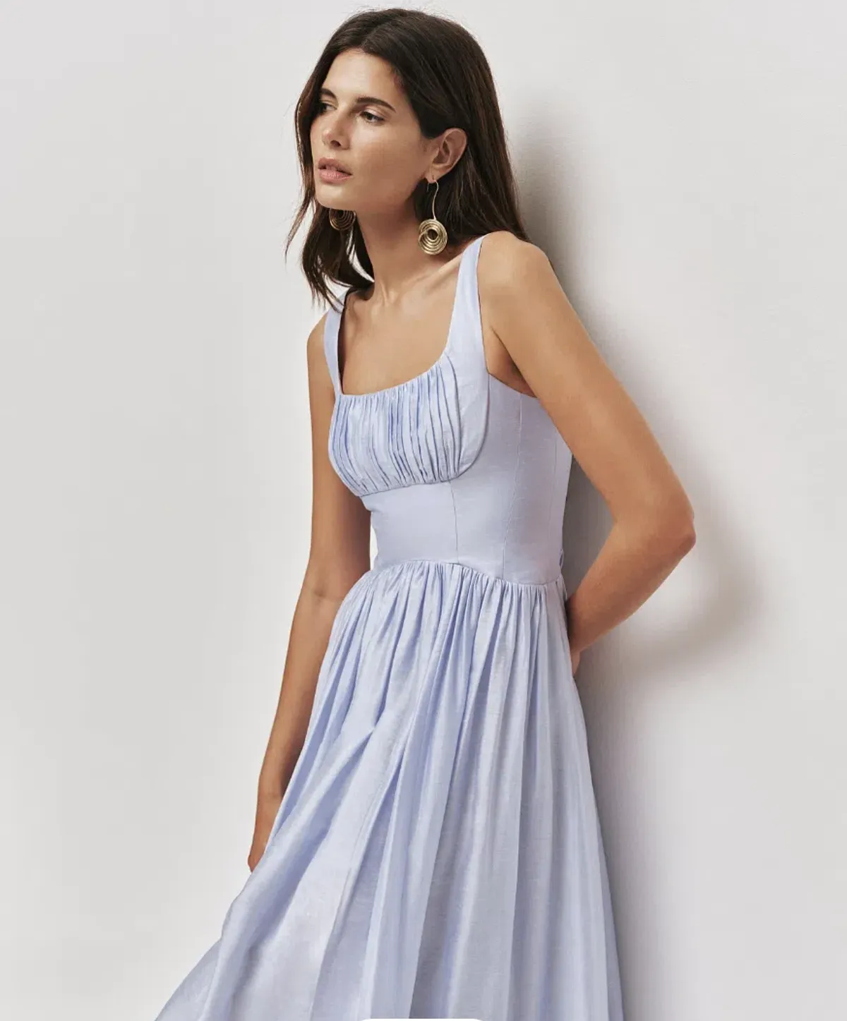 Aje Mist Midi Dress - Light Blue Size 12 - Image 2
