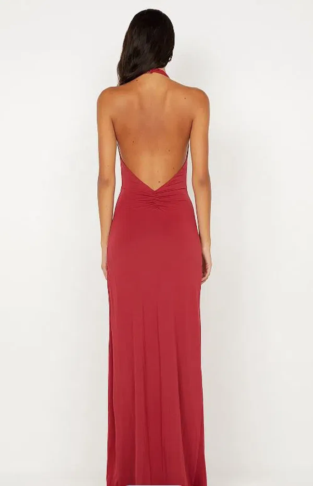 Bec and Bridge Susie Plunge Maxi Dress in Cherry Size 6 - Image 2