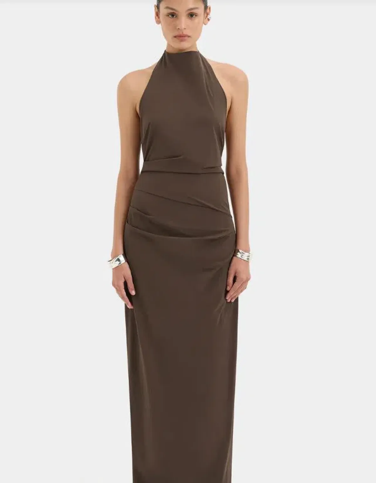 Sir Sol Halter Gown in Mocha Size 0/6 - Image 1
