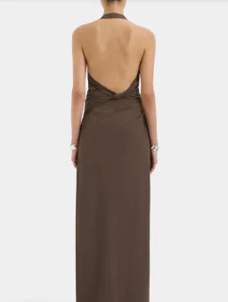 Sir Sol Halter Gown in Mocha Size 1/8 for rent on The Volte - image 2