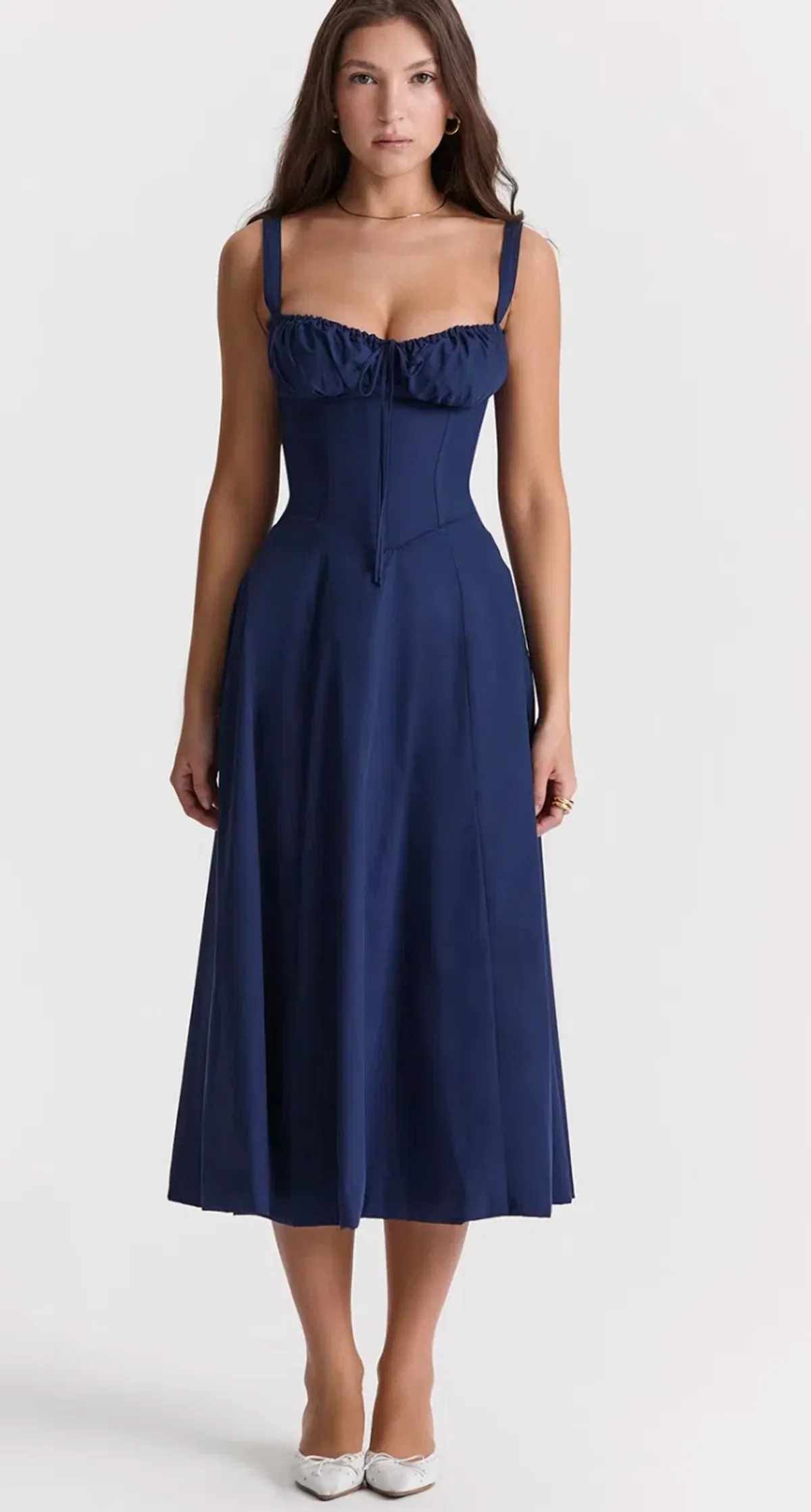 House of CB French Navy Bustier Sundress - Image 1
