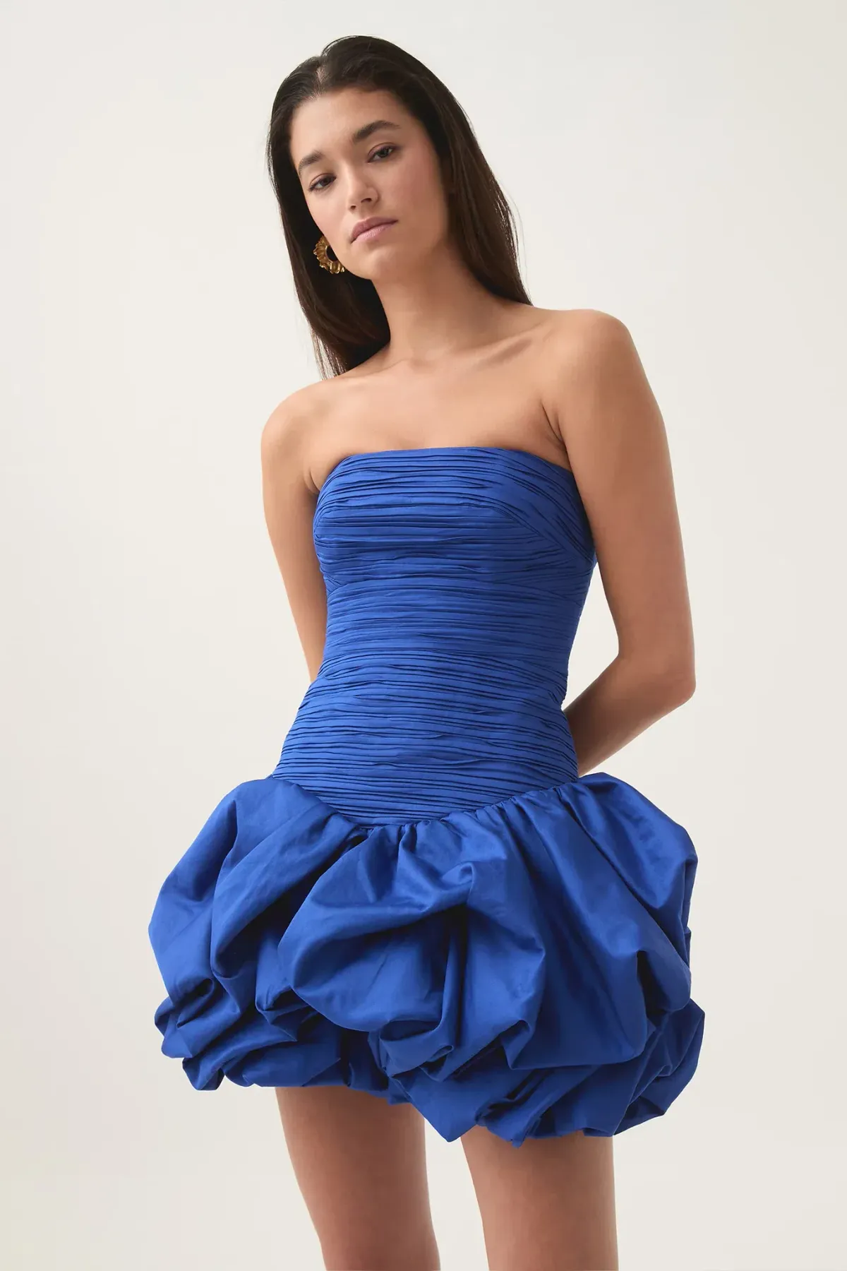 AJE Violette Bubble Hem Mini Dress in Cobalt Size 8 - Image 1