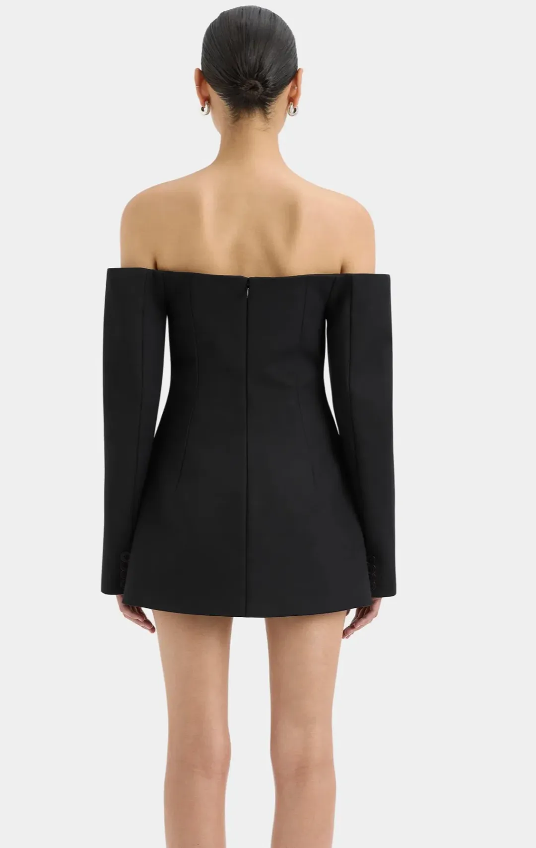 SIR THE LABEL SANDRINE TAILORED MINI DRESS BLACK SIZE AU 6 for rent on The Volte - main image
