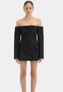 SIR THE LABEL SANDRINE TAILORED MINI DRESS BLACK SIZE AU 6 for rent on The Volte - image 1