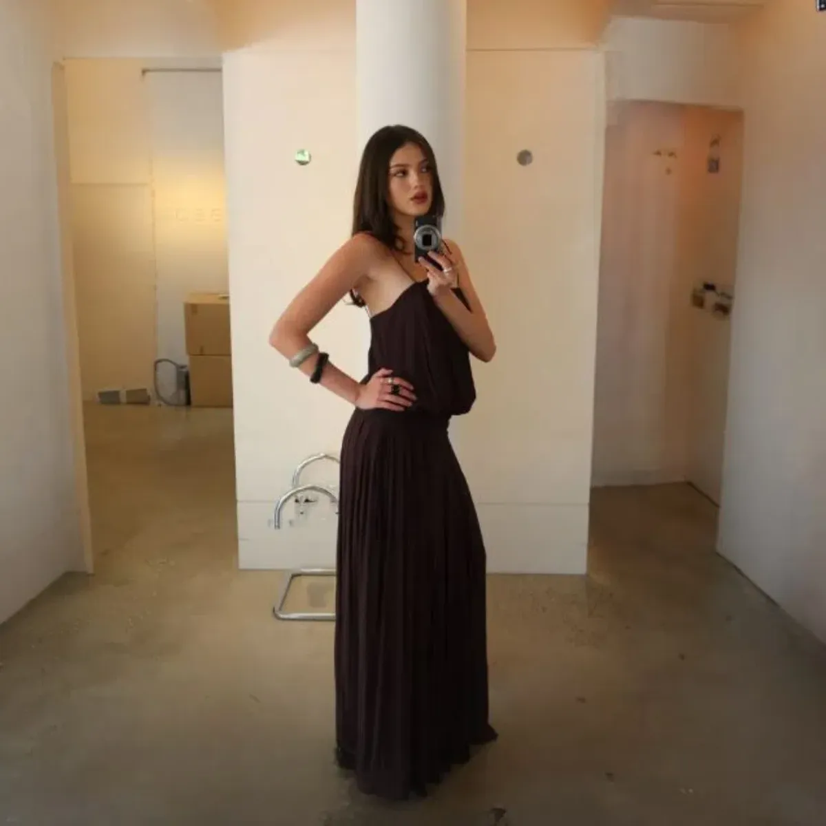 Bec & Bridge Camille Blouson Dress in Dark Chocolate Size 8 - Image 5