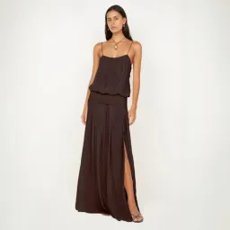 Bec & Bridge Camille Blouson Dress in Dark Chocolate Size 8 for rent on The Volte - image 1