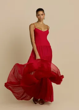 Arcina Ori Delphina Dress Red | S/8 for rent on The Volte - image 2