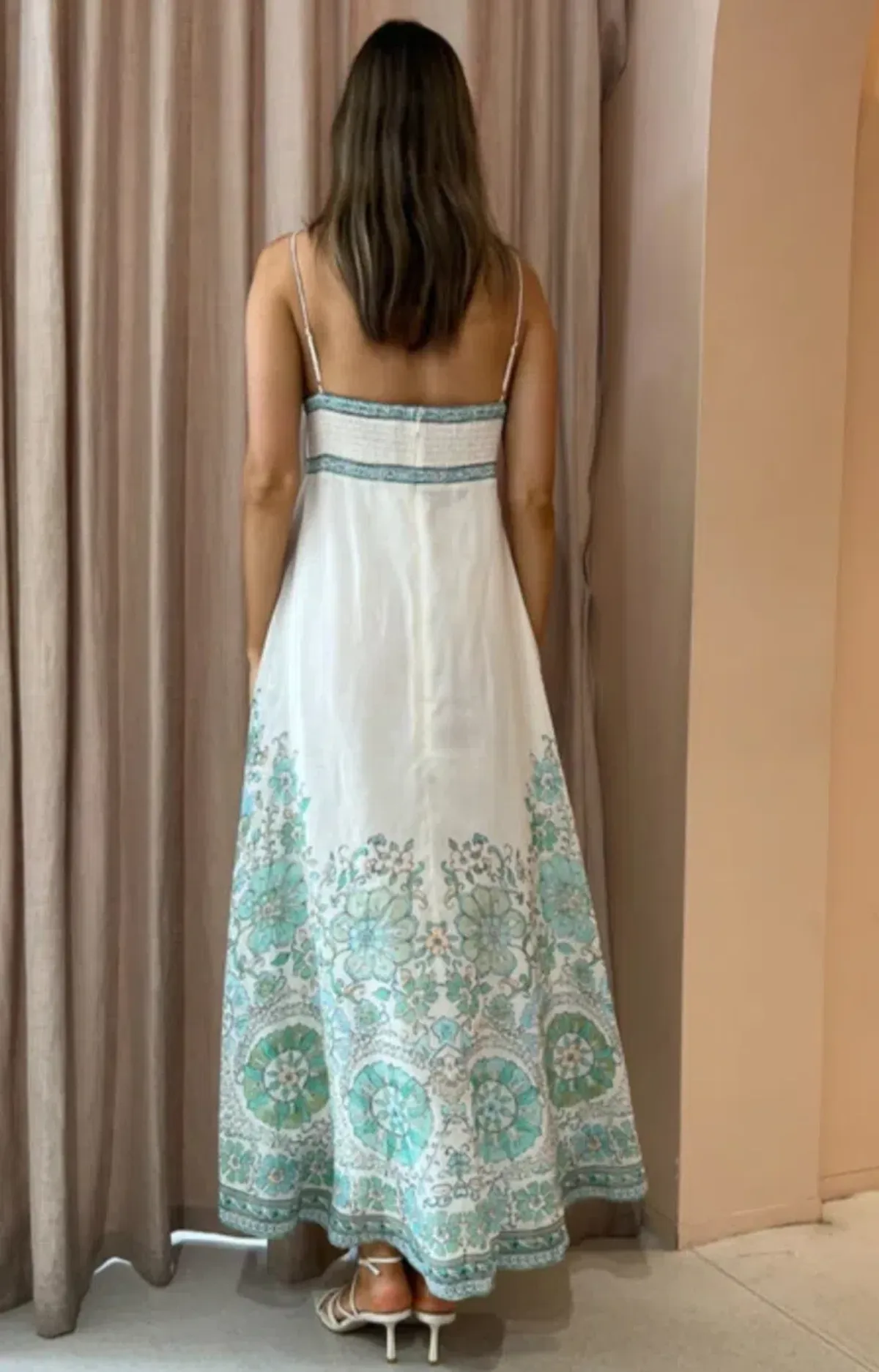 Kate Ford Aegina Bodice Dress in Multi Size 1 AU 8 - Image 2