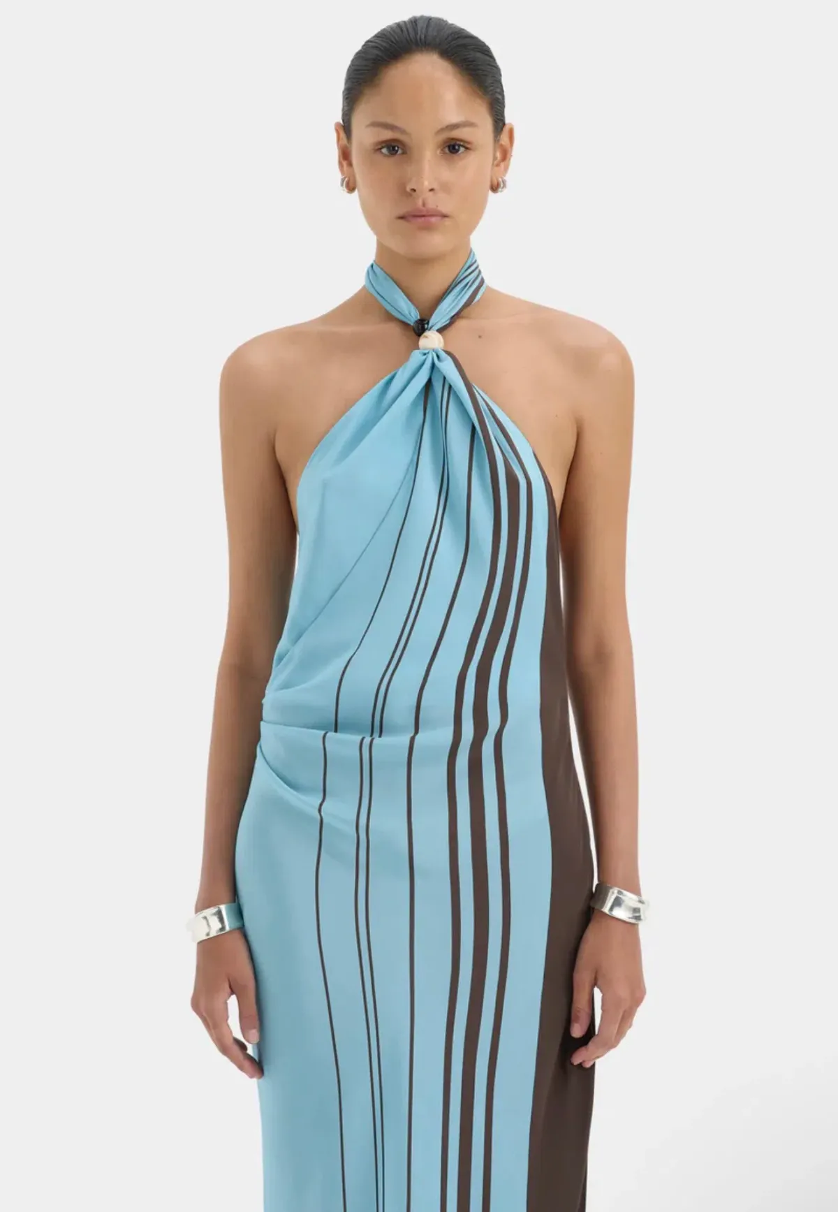SIR THE LABEL Rioja Halter Scarf Maxi Dress Size 10/M - Image 6