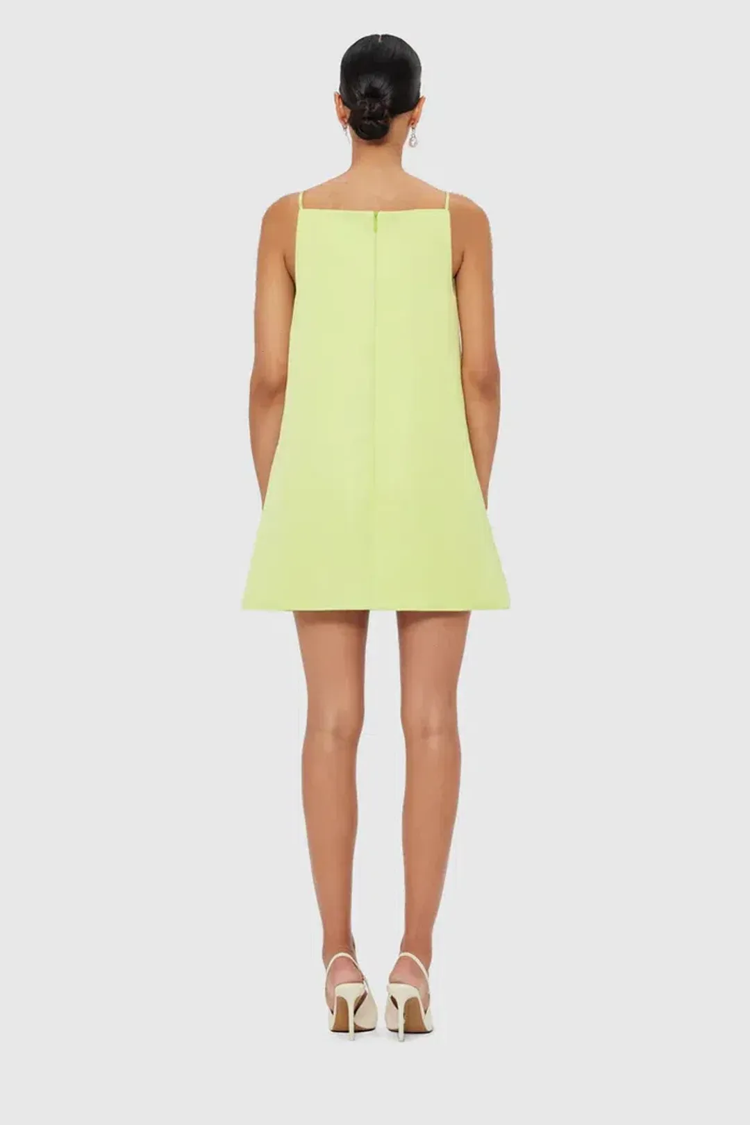 Leo Lin Leia Petal Mini Dress - Chartreuse - AU 16 (US 12) for rent on The Volte - main image