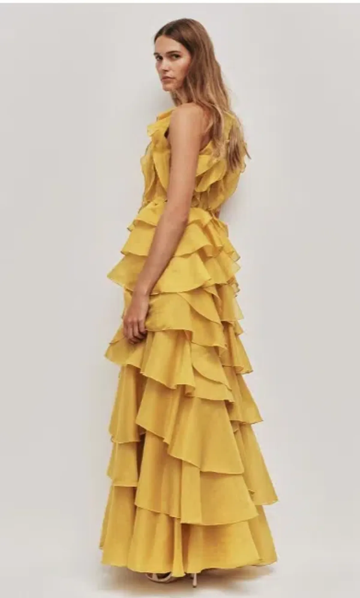 Aje Cleo Gown in Yellow Chartreuse Size 4 - Image 1
