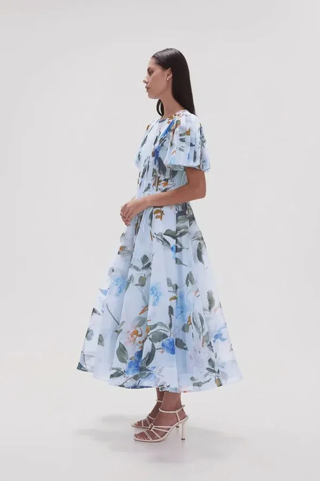 Aje Nova Pleated Midi Dress in Divine Orchid Size AU 10 for rent on The Volte - main image
