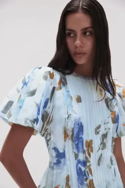 Aje Nova Pleated Midi Dress in Divine Orchid Size AU 10 for rent on The Volte - image 3