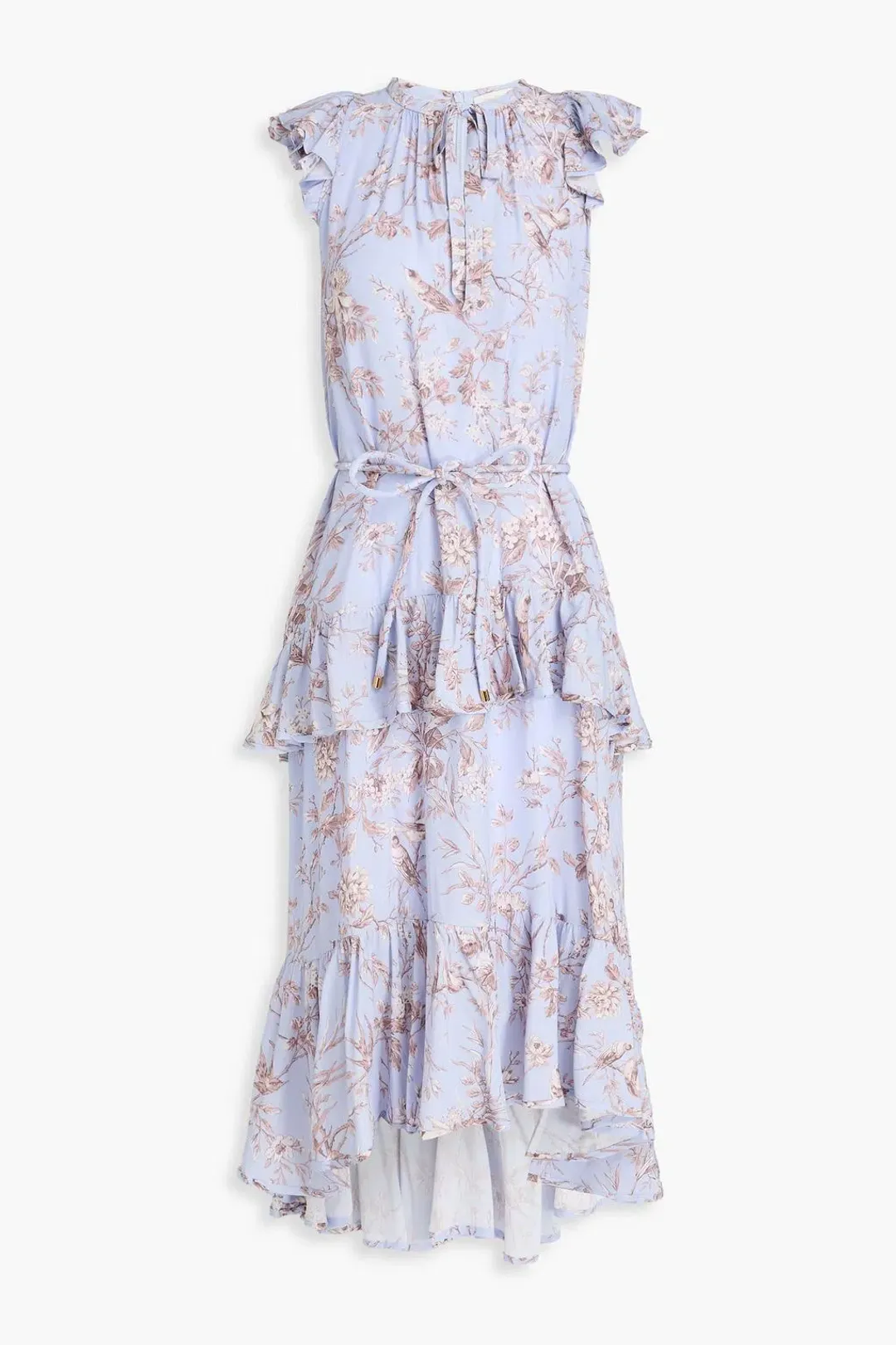 Zimmermann RUFFLED FLORAL PRINT CREPE MIDI size 0 / 8 for rent on The Volte - main image