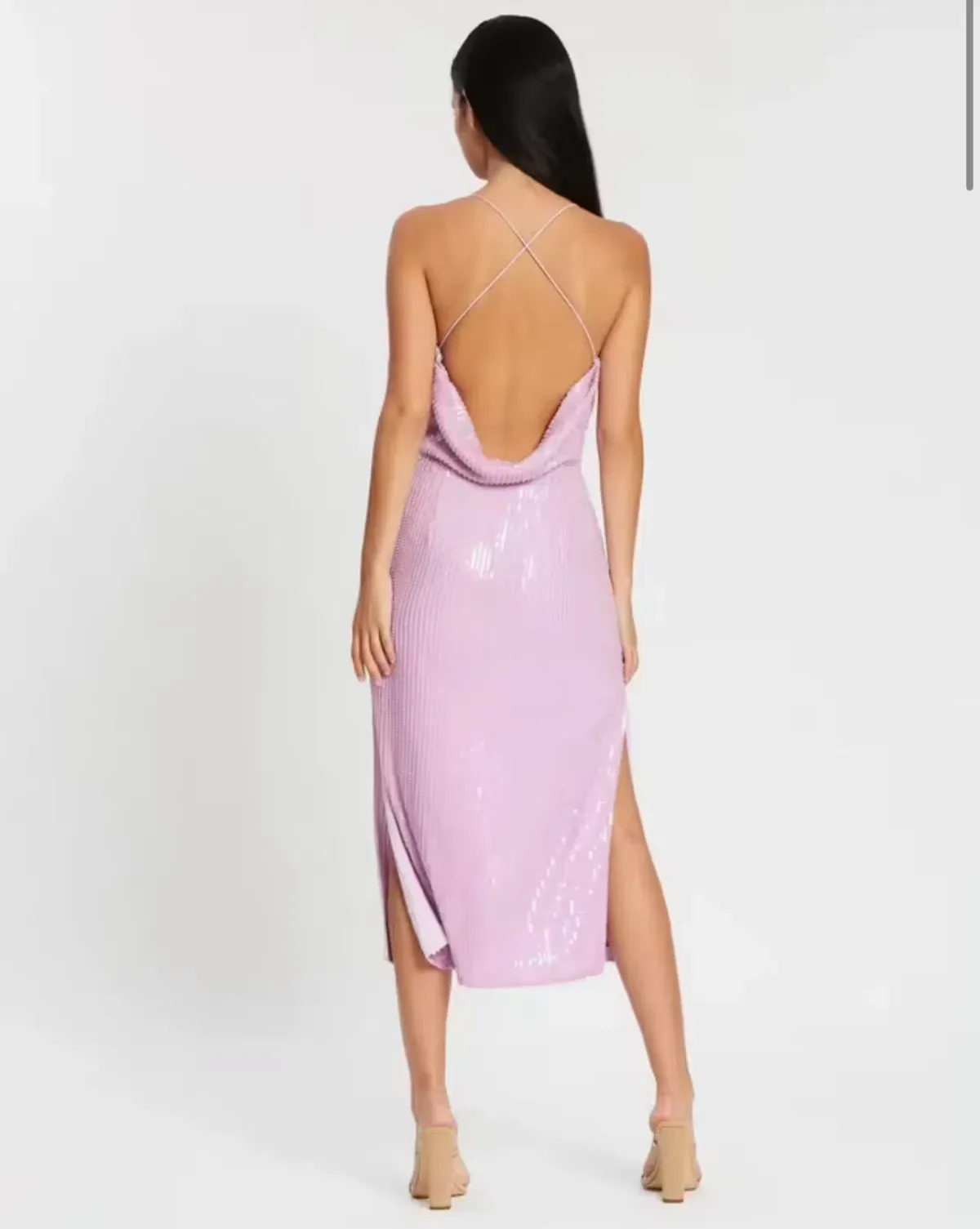 Misha Devon Dress Lilac Sequin - Image 2