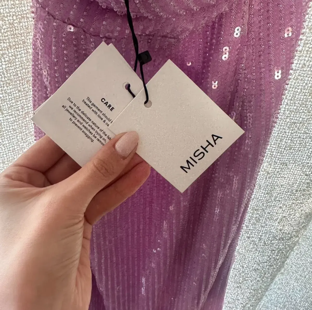 Misha Devon Dress Lilac Sequin - Image 4