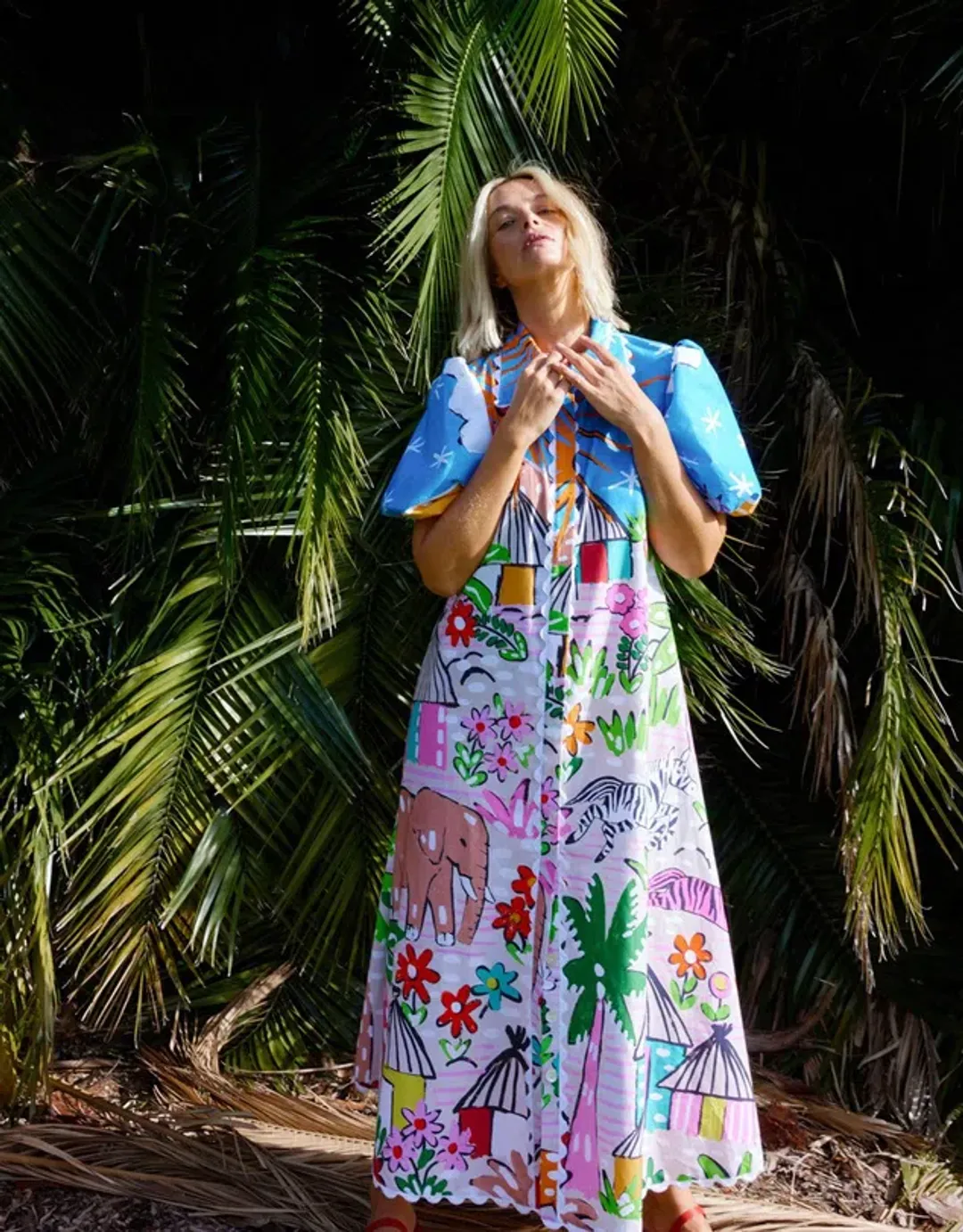Binny Dress "The Gods Must Be Crazy Maxi Dress", Size 12 for rent on The Volte - main image