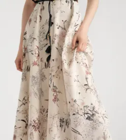 Dior Mid-Length Belted Dress White Silk Faillewith Multicolor - 38 for rent on The Volte - image 4