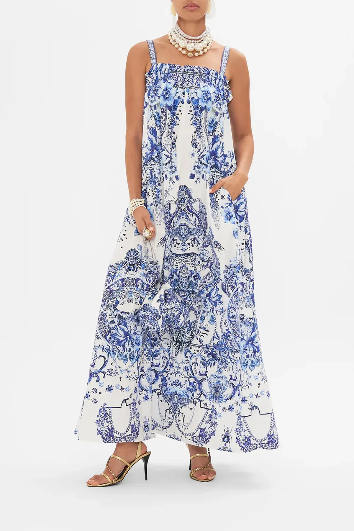 Camilla Wide Strap Sundress Glaze And Graze size XL/XXL for rent on The Volte - main image