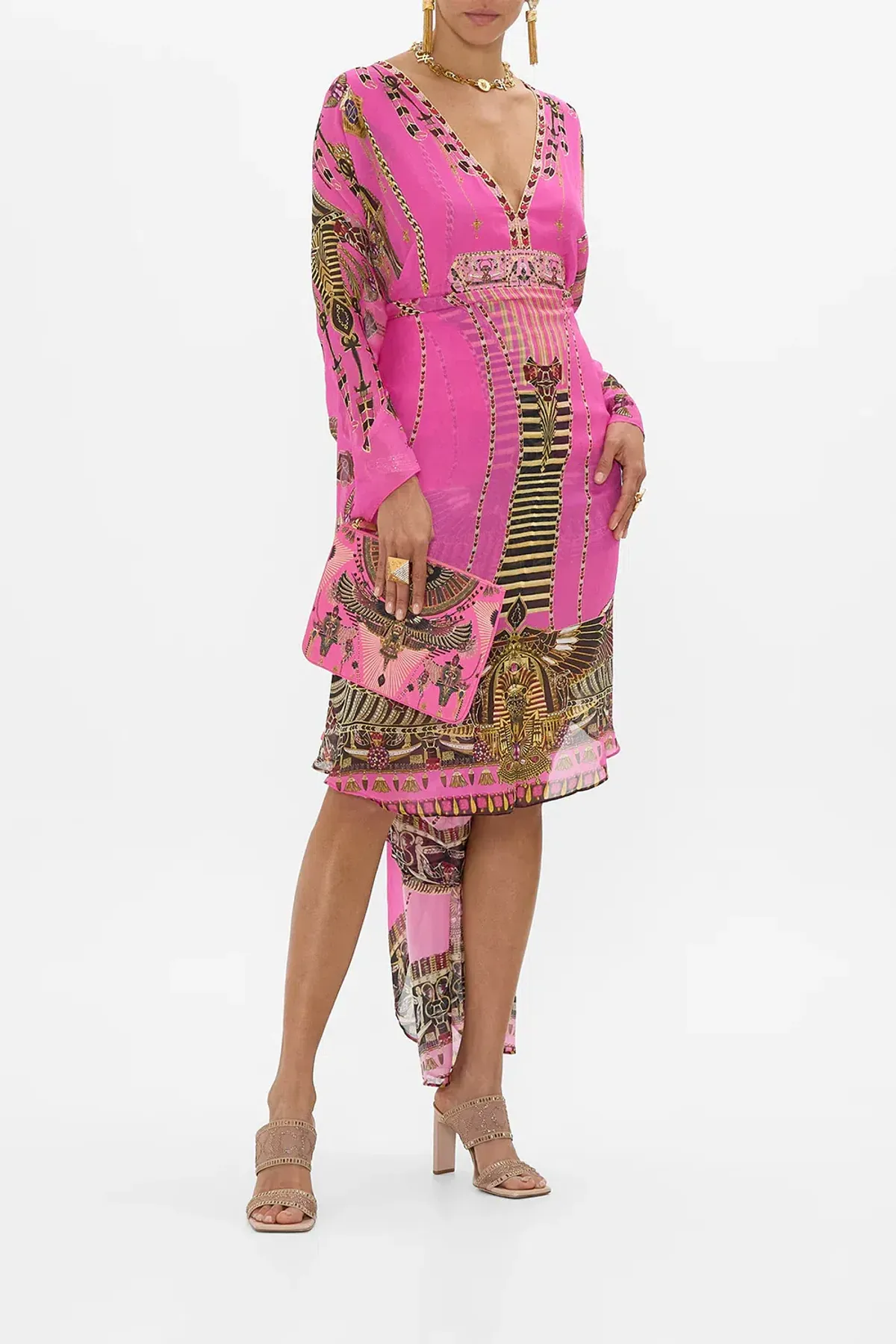 Camilla Long Kaftan With Waist Detail Song Of The Scarab size O/S - Image 7