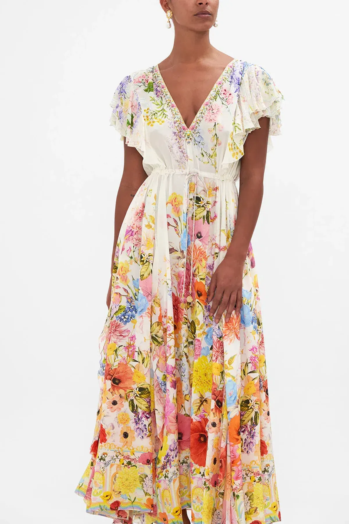 Camilla All Over Ruffle Dress Sunlight Symphony size XXL - Image 5