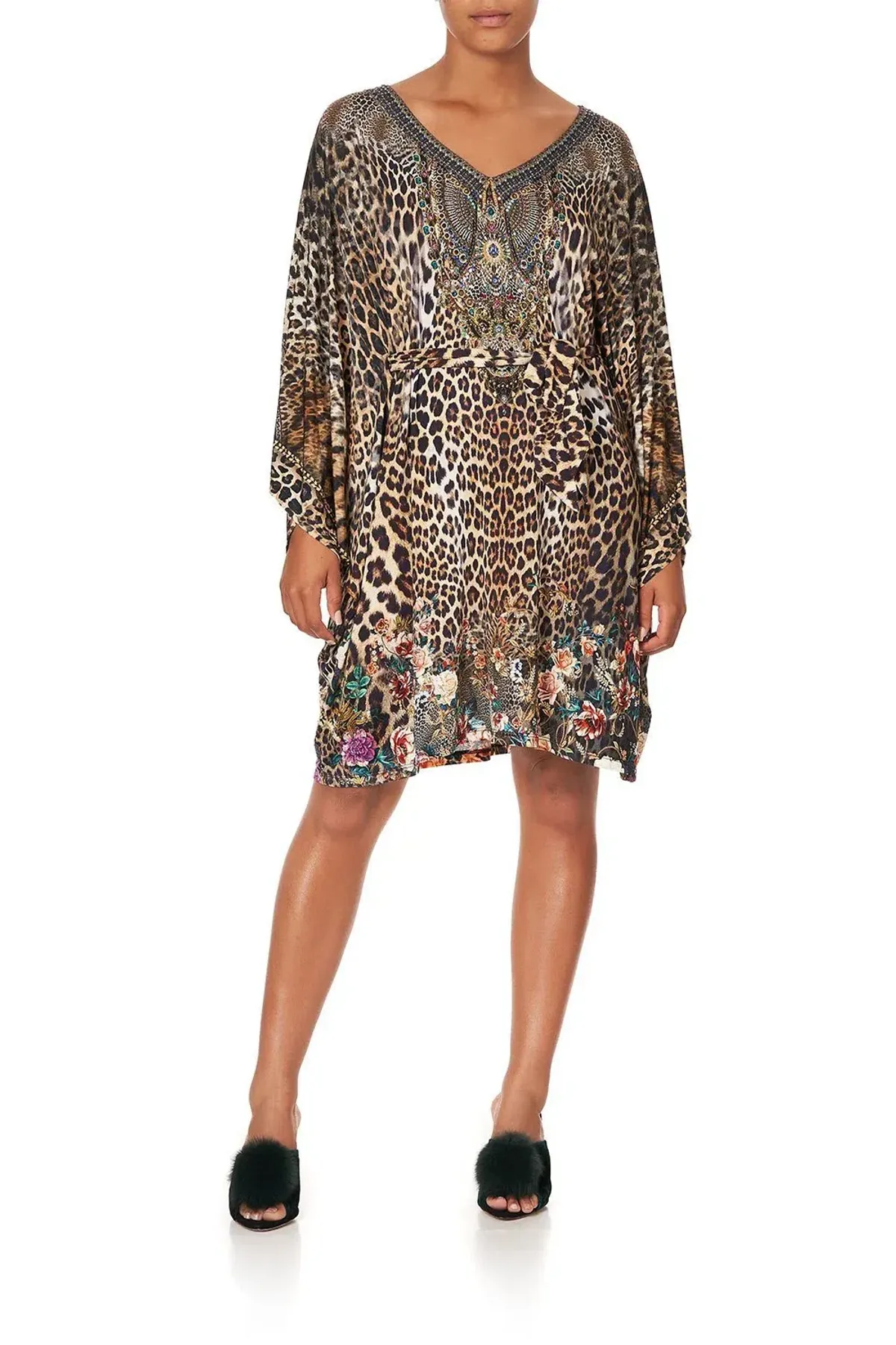 Camilla V Neck Jersey Short Kaftan With Tie Call Of The Cathedral size OS - Image 1