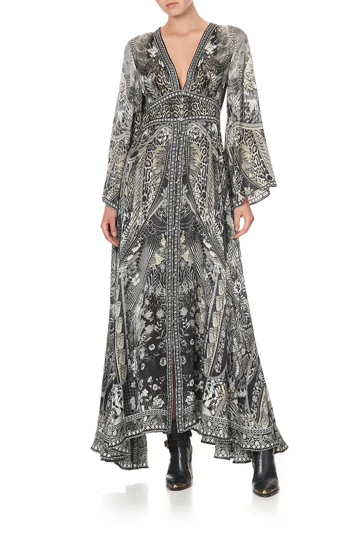 Camilla Kimono Sleeve Dress With Shirring Detail One Tribe size 3XL - Image 7