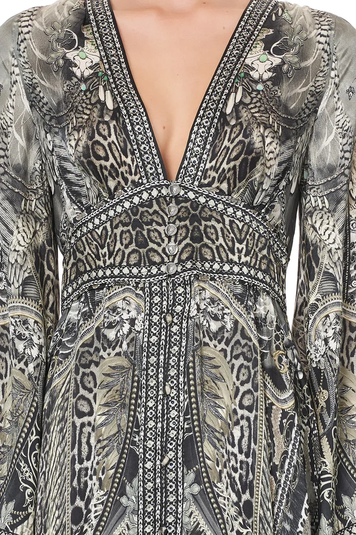 Camilla Kimono Sleeve Dress With Shirring Detail One Tribe size 3XL - Image 14