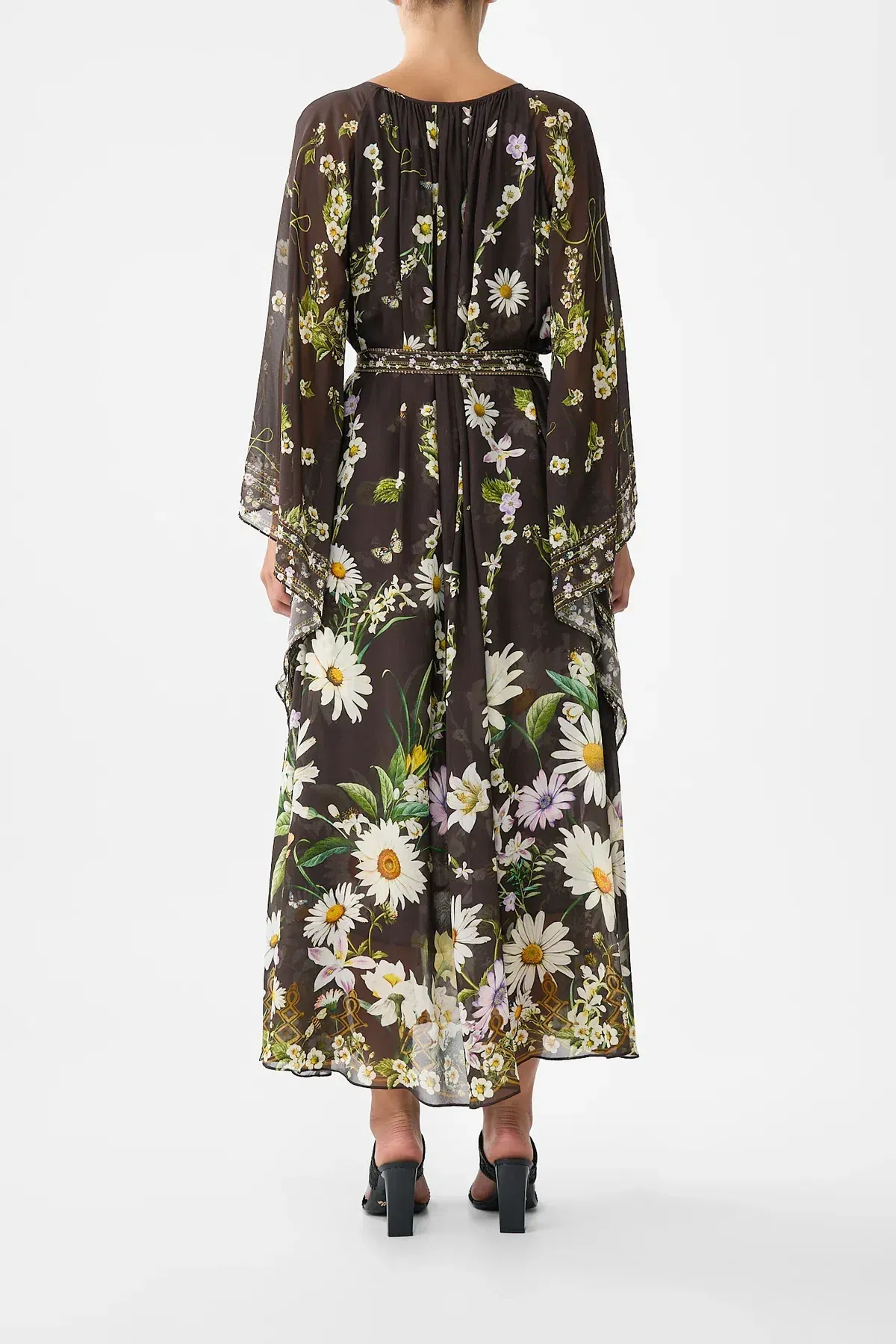 Camilla Long Dress With Handkerchief Sleeve Dish It, Daisy OS - Image 2