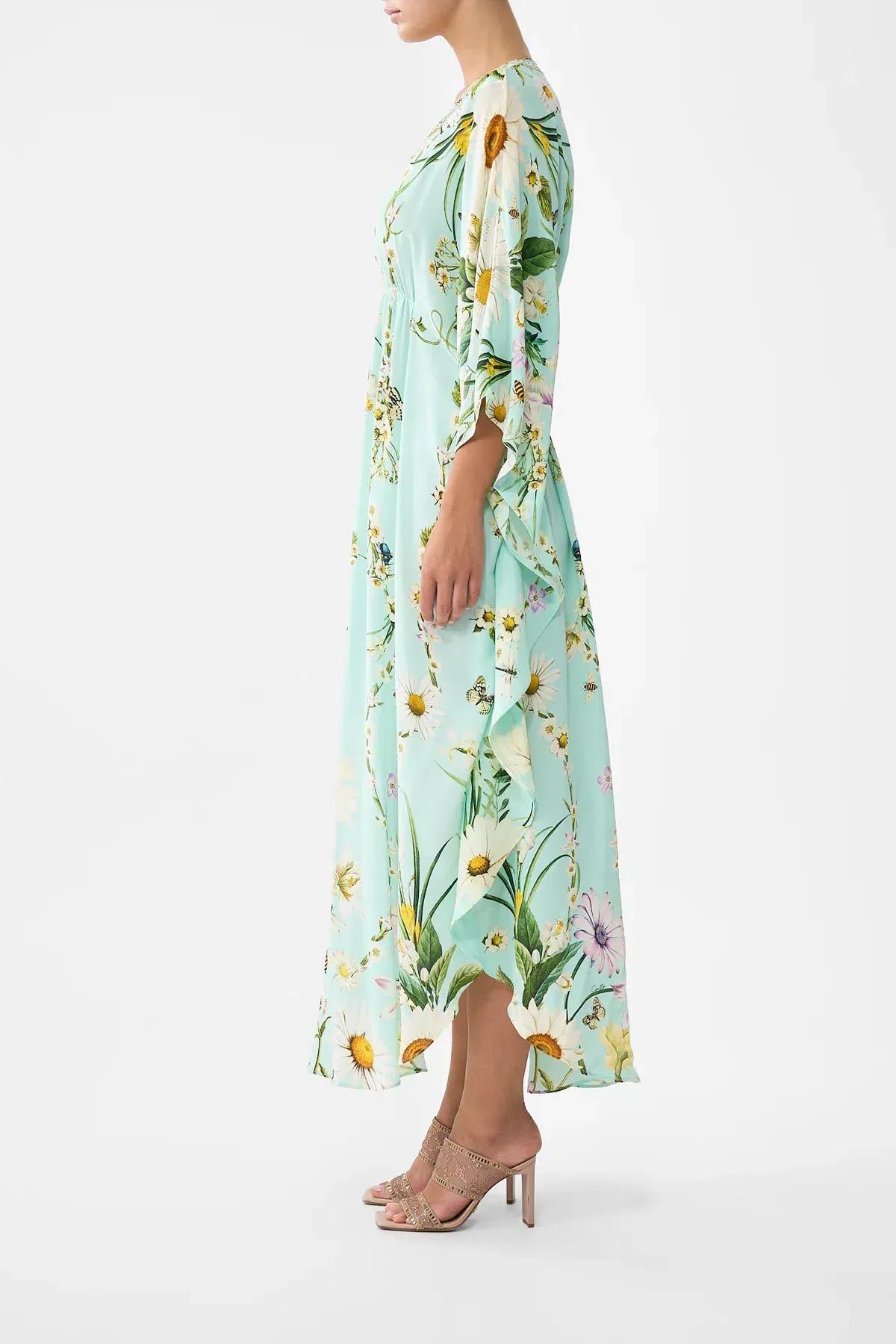 Camilla Gathered Waist Kaftan Floral Freefall size OS - Image 5