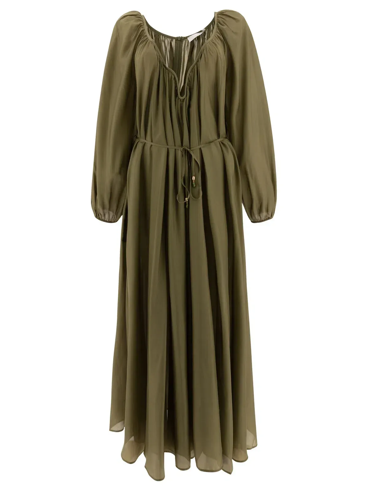 Zimmermann ACACIA MAXI DRESS khaki size 4 / AU16 for rent on The Volte - main image