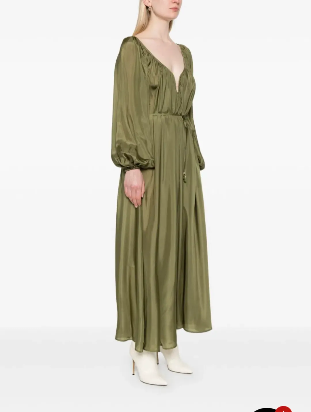 Zimmermann ACACIA MAXI DRESS khaki size 4 / AU16 for rent on The Volte - main image