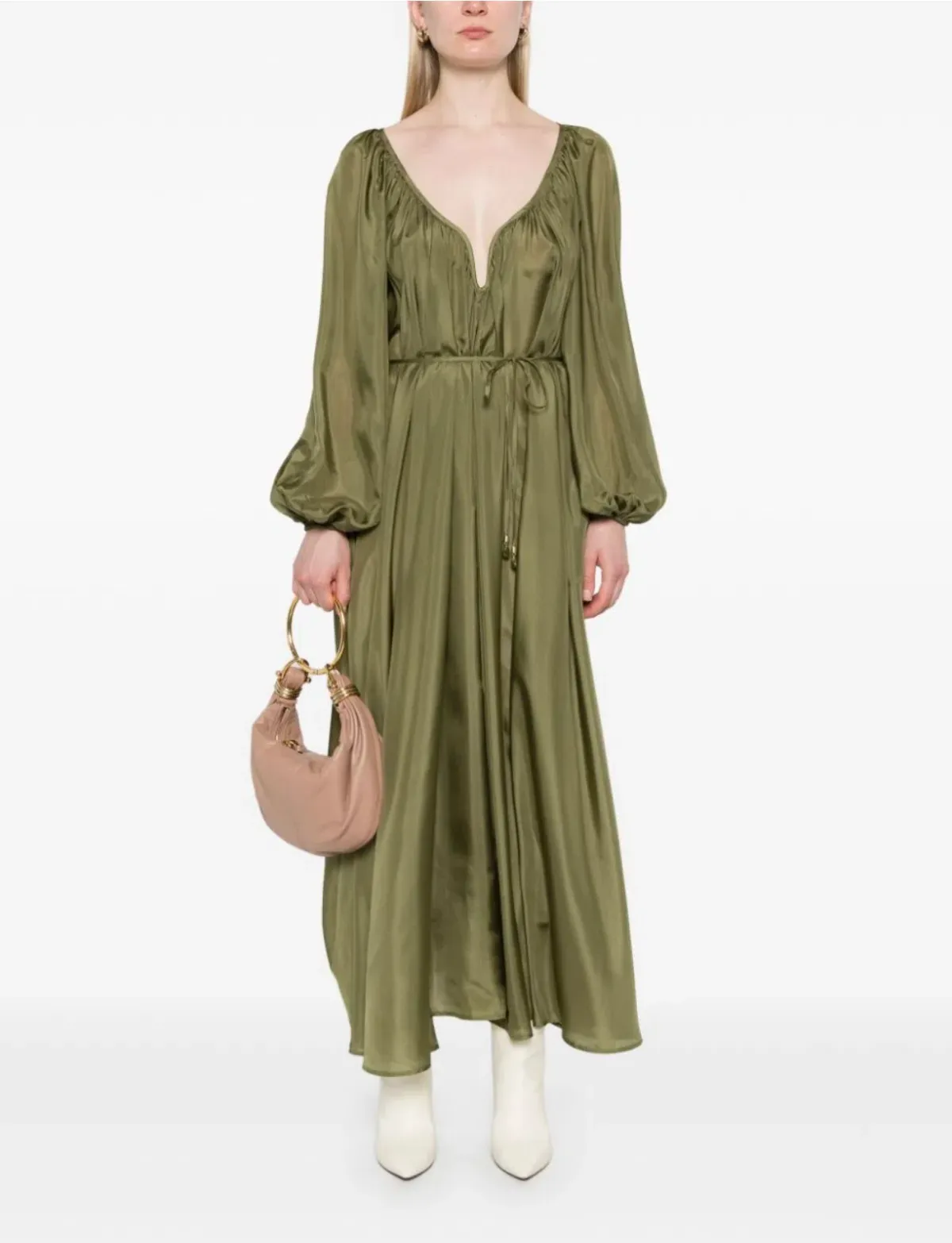 Zimmermann ACACIA MAXI DRESS khaki size 4 / AU16 - Image 8