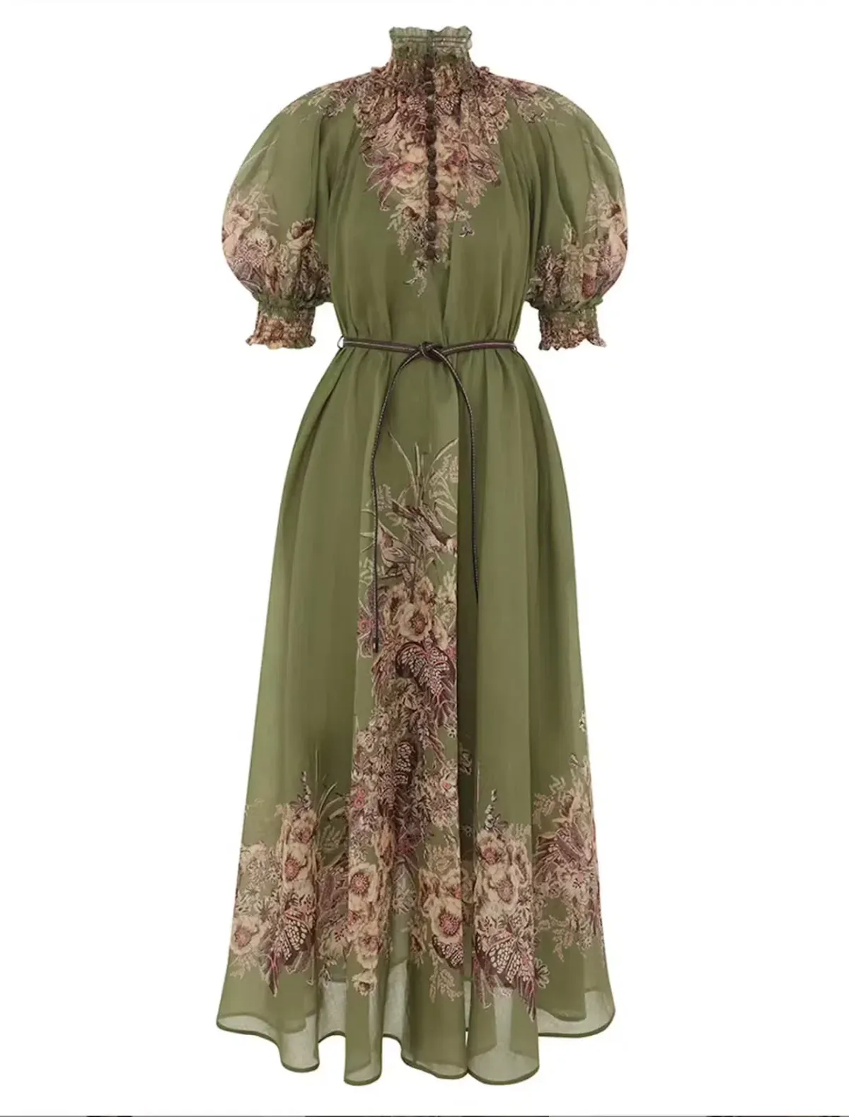 Zimmermann OTTIE SWING MAXI DRESS khaki size 4 / AU16 - Image 3