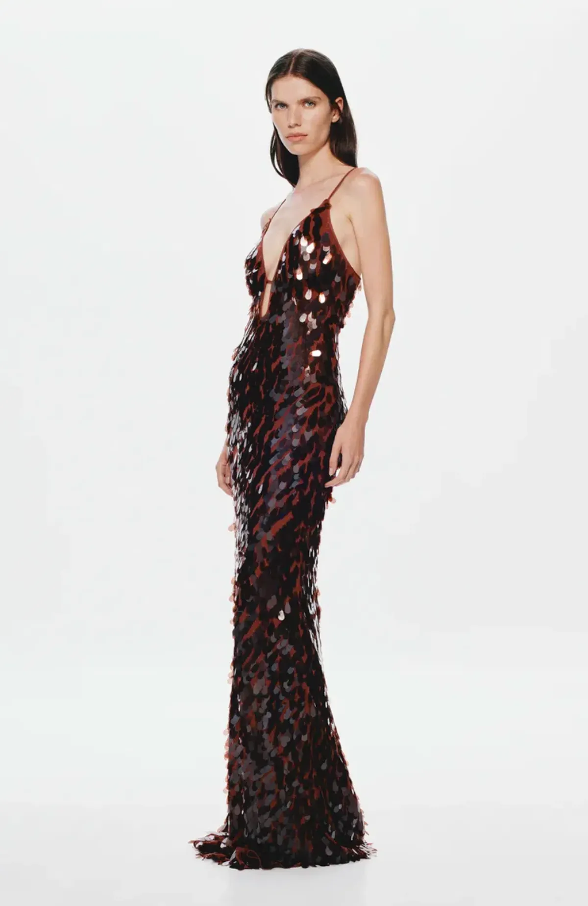 MISHA THE SAPPHIRE SEQUIN MAXI DRESS FIG in XS / AU 6 - Image 1