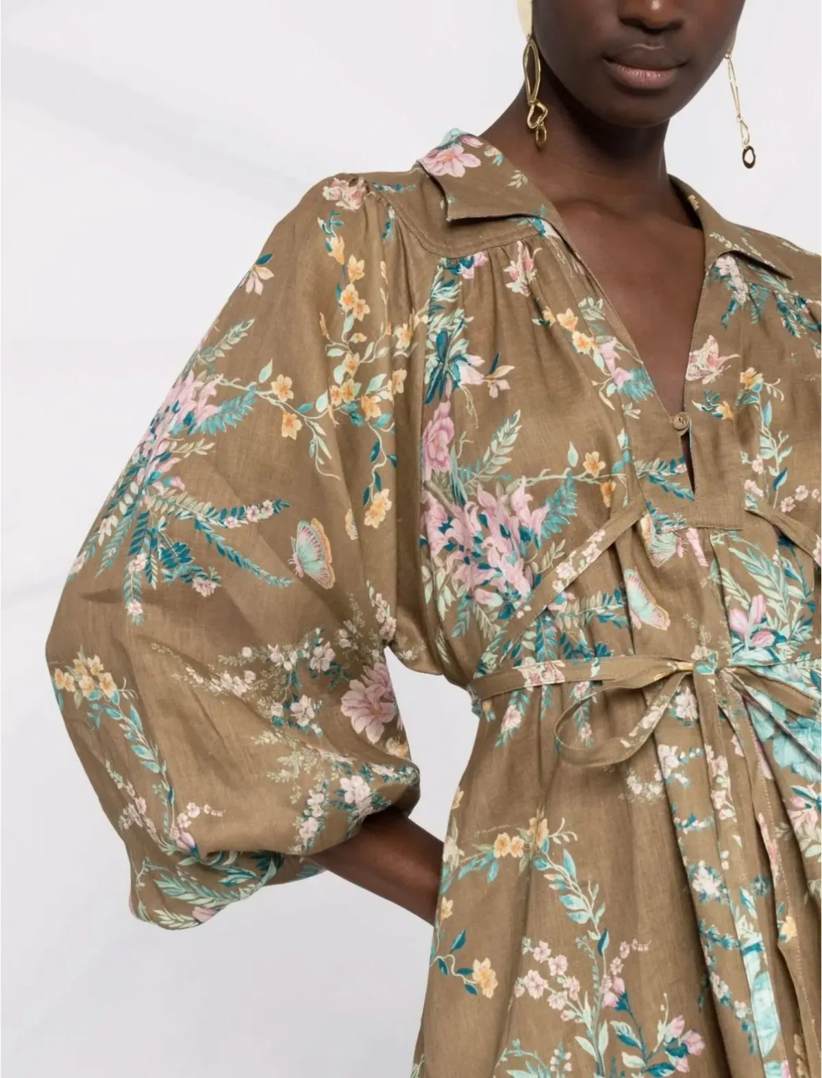 Zimmermann CASSIA WRAP TIE MIDI DRESS size 4 / AU16 - Image 5