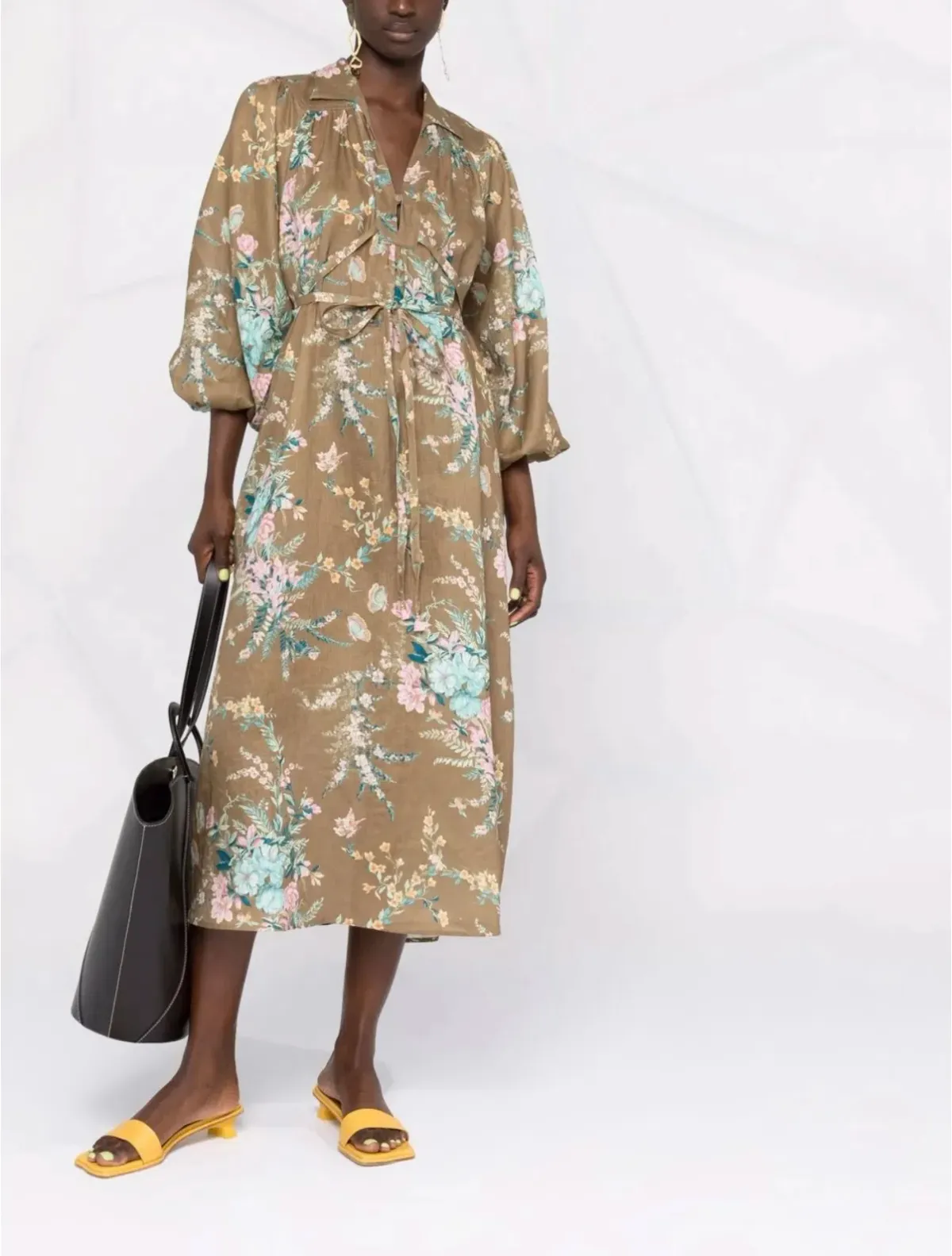 Zimmermann CASSIA WRAP TIE MIDI DRESS size 4 / AU16 - Image 2
