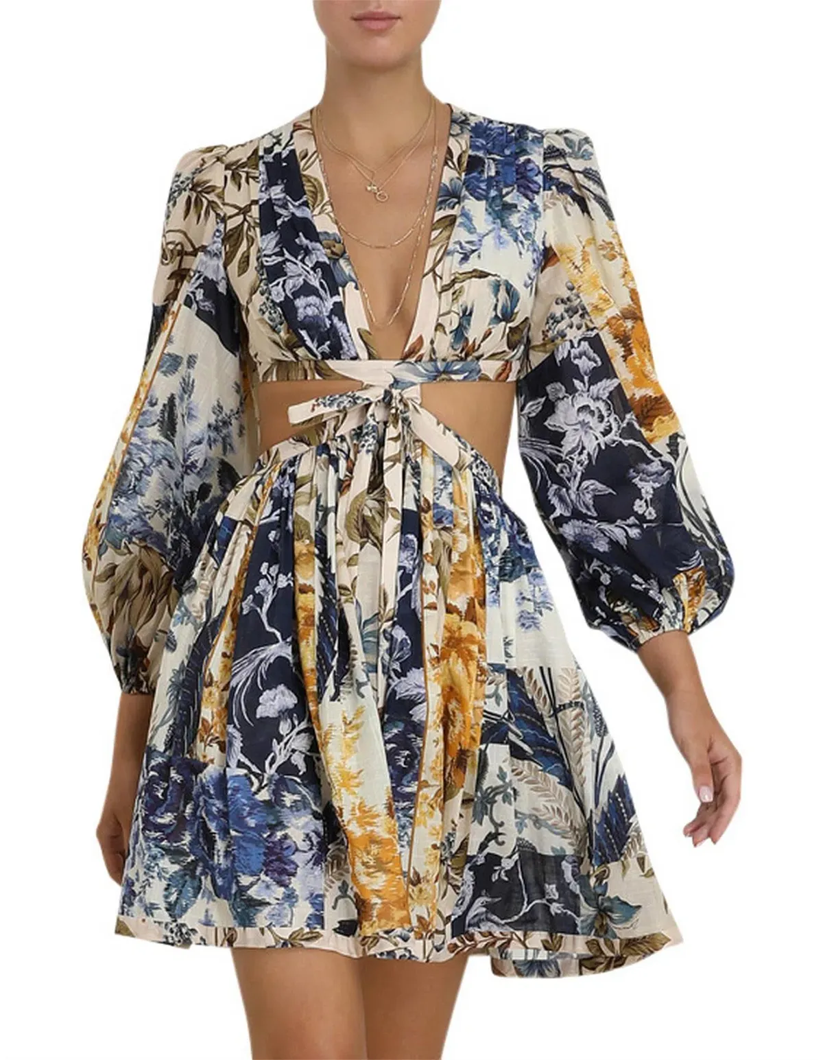 Zimmerman Alaine cut out mini dress size 0 for rent on The Volte - main image