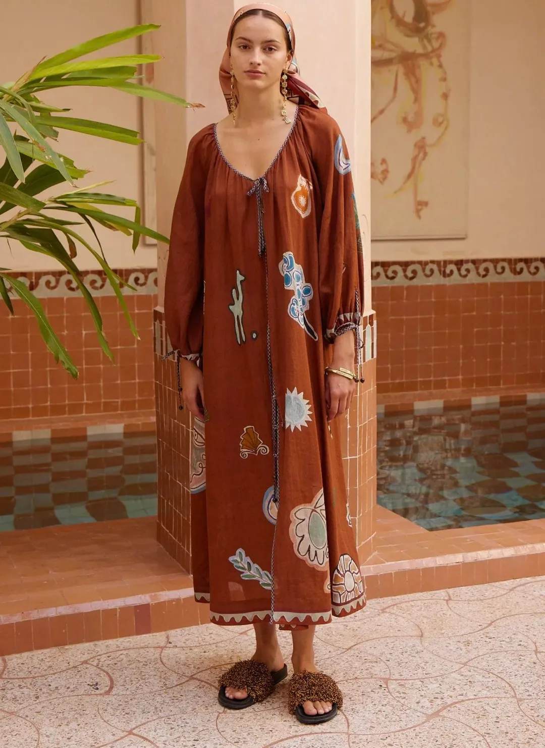 Alemais LAURENCE TIE FRONT SHIRTDRESS - 16 AU/UK (12 US) for rent on The Volte - main image